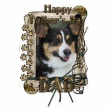 Vatertag - Steintatzen - Corgi - Vati Photo Figur