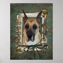 Vatertag - Steintatzen - Deutsche Dogge Plakat