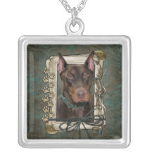 Vatertag - Steintatzen - Dobermann Amulett