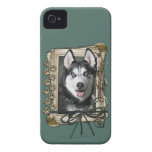 Vatertag - Steintatzen - sibirischer Husky iPhone 4 Hülle