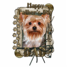 Vatertag - Steintatzen - Vati Yorkshires Terrier Fotoskulptur