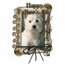 Vatertag - Steintatzen - Westhochland Terrier Acrylausschnitt