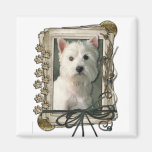Vatertag - Steintatzen - Westie Magnete