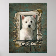 Vatertag - Steintatzen - Westie Plakat