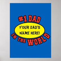 Vati #1 in der Welt fertigen den Vatertag besonder Plakatdrucke