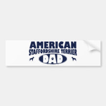 Vati amerikanischen Staffordshires Terrier Auto Aufkleber