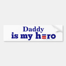 Vati ist mein Held-patriotisches rotes weißes und  Autosticker