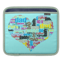 Vati-Liebe in der verschiedenen Sprachart iPad Sleeve