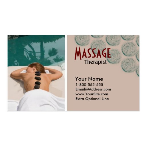 Vectored Visitenkarte Damen-Massage Therapy