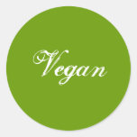 Vegan. Grün. Slogan. Gewohnheit Runde Sticker