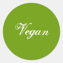 Vegan. Grün. Slogan. Gewohnheit Runde Sticker