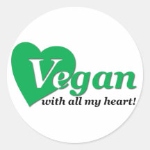 Vegan mit meinem ganzem Herzen Sticker