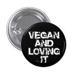 Vegan und es liebend Knopf Button