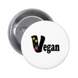Vegane Blume Anstecknadelbuttons