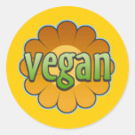 Vegane Blumen-Aufkleber