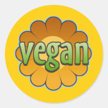 Vegane Blumen-Aufkleber