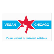 Vegane Chicago-Restaurant-Karte Visitenkarten Vorlagen