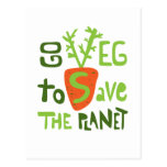 Vegane Hand schriftlicher Slogan mit Karotten-Post