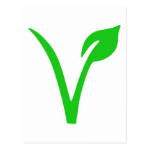 Vegane Mitteilung Postkarte