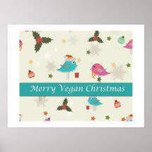 Vegane Weihnachtsgeschenke Plakatdruck