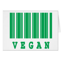 veganer Barcodeentwurf Karte