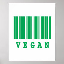 veganer Barcodeentwurf Plakatdrucke