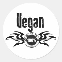 Veganer Grunge Winged Emblem Sticker
