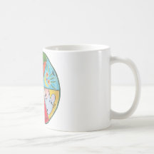 Veganer Mandala auf einem Becher Tee Tasse
