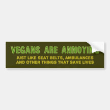 Vegans sind ärgerlich auto sticker
