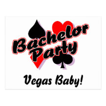Vegas-Junggeselle-Party Postkarten