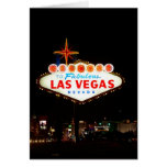 Vegas-Zeichen-Lit oben Grußkarte
