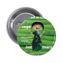 Vegetarier ist kein alien! anstecknadelbuttons