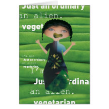Vegetarier ist kein alien! grußkarte