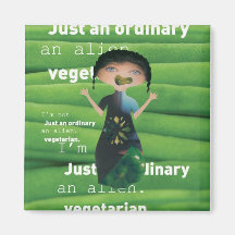 Vegetarier ist kein alien! kühlschrankmagnete