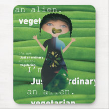 Vegetarier ist kein alien! mauspads