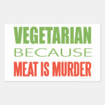 Vegetarier Rechteckige Aufkleber
