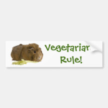 Vegetarier-Regel! Auto Aufkleber
