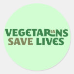 Vegetarier retten die Leben Aufkleber