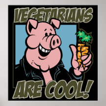 Vegetarier sind cool posterdruck