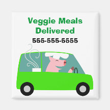 Vegetarische Catering-Lieferung Kühlschrankmagnet