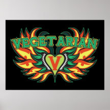 Vegetarische Flügel Posterdrucke
