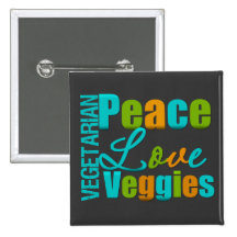 Vegetarische FriedensLiebeVeggies Anstecknadel