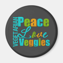 Vegetarische FriedensLiebeVeggies Magnete