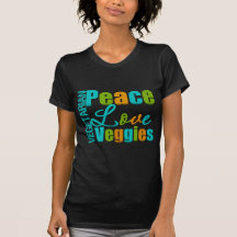 Vegetarische FriedensLiebeVeggies Tshirts