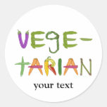 Vegetarische Gemüseveggie-Liebhaber Runde Sticker