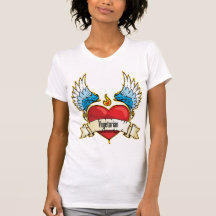 Vegetarische Herz-Tätowierung Tshirt
