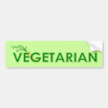 Vegetarischer Autoaufkleber