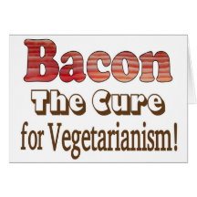 Vegetarischer Speck Grußkarte
