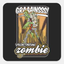 Vegetarischer Zombie Sticker