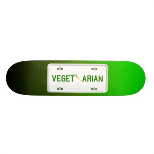 Vegetarisches Kfz-Kennzeichen-Skateboard Skateboardbrett